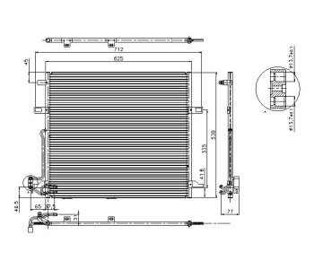 Кондензатор климатизации TOP QUALITY за MERCEDES R (W251, V251) от 2005