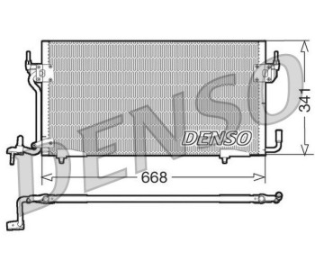 Кондензатор, климатизация DENSO DCN09001 за FIAT COUPE (175) от 1993 до 2000