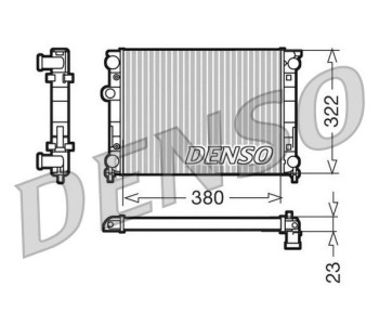 Топлообменник, отопление на вътрешното пространство DENSO DRR09060 за FIAT PUNTO (176) от 1993 до 1999