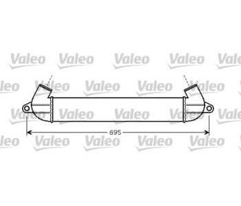 Интеркулер (охладител за въздуха на турбината) VALEO 818712 за FIAT DOBLO (119) пътнически от 2001 до 2009