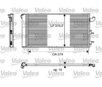Кондензатор, климатизация VALEO 818162 за FIAT PANDA (169) от 2003 до 2012