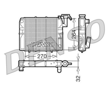 Топлообменник, отопление на вътрешното пространство DENSO DRR09061 за FIAT PUNTO (176) от 1993 до 1999