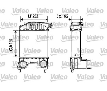 Интеркулер (охладител за въздуха на турбината) VALEO 817884 за FIAT PUNTO (176) от 1993 до 1999