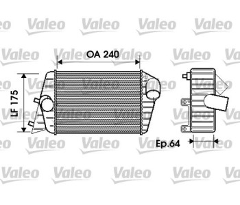 Интеркулер (охладител за въздуха на турбината) VALEO 817879 за FIAT STILO (192) от 2001 до 2006