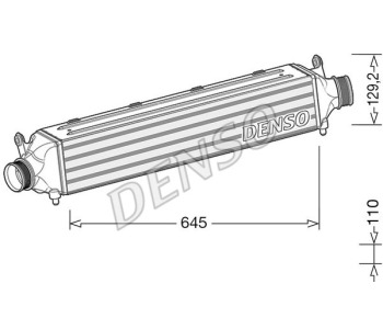 Интеркулер (охладител за въздуха на турбината) DENSO DIT09120 за FIAT STILO (192) от 2001 до 2006