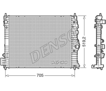 Радиатор, охлаждане на двигателя DENSO DRM17026 за MERCEDES E (W124) седан от 1993 до 1996
