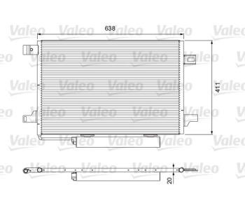 Кондензатор, климатизация VALEO 814249 за MERCEDES A (W169) от 2004 до 2012