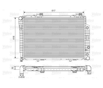 Радиатор, охлаждане на двигателя VALEO 731805 за MERCEDES SLK (R171) от 2004 до 2011