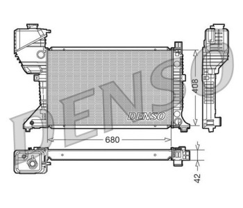 Радиатор, охлаждане на двигателя DENSO DRM17046 за MERCEDES CLS (W218, C218) от 2011
