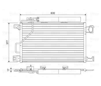 Кондензатор, климатизация VALEO 814423 за MERCEDES C (W203) седан от 2000 до 2007
