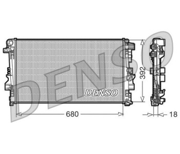Радиатор, охлаждане на двигателя DENSO DRM17041 за MERCEDES E (W210) седан от 1995 до 2003