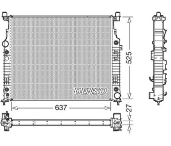Радиатор, охлаждане на двигателя DENSO DRM17093 за MERCEDES S (W221) седан от 2005 до 2013