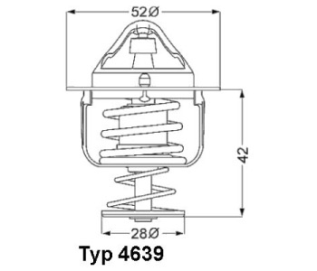 Термостат, охладителна течност 82°C WAHLER за MAZDA 626 IV (GE) седан от 1991 до 1998