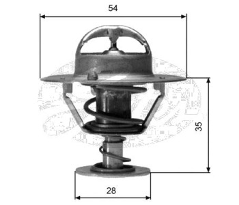 Термостат, охладителна течност GATES TH04277G1 за NISSAN CABSTAR (F22, H40) от 1982 до 1993