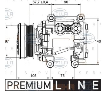 Компресор, климатизация HELLA 8FK 351 134-491