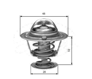 Термостат, охладителна течност GATES TH32576G1 за NISSAN 100 NX (B13) от 1990 до 1996