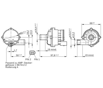 Допълнителна водна помпа BOSCH 0 392 023 004 за MERCEDES A (W176) от 2012