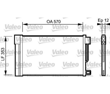 Кондензатор, климатизация VALEO 818193 за FIAT PUNTO GRANDE EVO (199) от 2008 до 2012