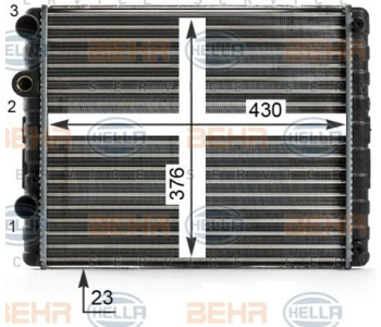 Маслен радиатор, двигателно масло HELLA 8MO 376 701-454 за AUDI A3 Sportback (8PA) от 2004 до 2015