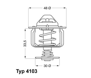 Термостат, охладителна течност BorgWarner (Wahler) 4103.82D за TOYOTA COROLLA (_E9_) Compact от 1987 до 1995