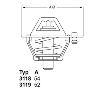 Термостат, охладителна течност BorgWarner (Wahler) 3119.82 за HONDA CIVIC II (WC) комби от 1979 до 1983