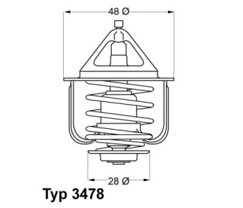 Термостат, охладителна течност BorgWarner (Wahler) 3478.82D за TOYOTA COROLLA (_E10_) седан от 1991 до 1999