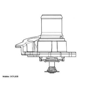 Термостат, охладителна течност BorgWarner (Wahler) 3171.82D за IVECO DAILY III платформа от 1998 до 2006