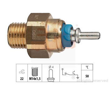 Термошалтер, предупредителна лампа за охладителната течност EPS 1.840.070 за MERCEDES T1 (W602) товарен от 1982 до 1996