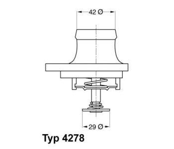 Термостат, охладителна течност BorgWarner (Wahler) 4278.80D за MERCEDES SL (R107) кабриолет от 1971 до 1989