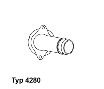 Термостат, охладителна течност BorgWarner (Wahler) 4280.85D за MERCEDES SPRINTER T1N (W903) 3T платформа от 1995 до 2006