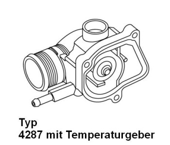 Термостат, охладителна течност BorgWarner (Wahler) 4287.92D за MERCEDES E (W210) седан от 1995 до 2003