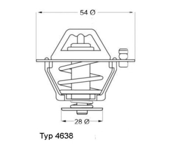 Термостат, охладителна течност BorgWarner (Wahler) 4638.76D за MITSUBISHI L200 (K7_T, K6_T) от 1996 до 2007