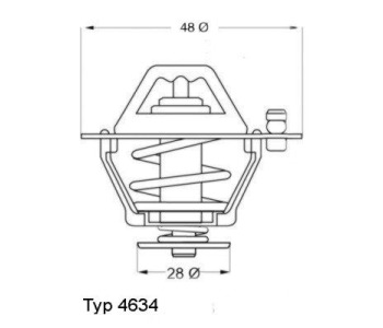 Термостат, охладителна течност BorgWarner (Wahler) 4634.76 за NISSAN SUNNY II (N13) хечбек от 1986 до 1991