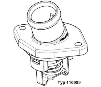 Термостат, охладителна течност BorgWarner (Wahler) 410989.87D за SKODA FELICIA I (6U5) комби от 1995 до 1998