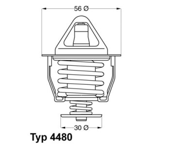 Термостат, охладителна течност BorgWarner (Wahler) 4480.82D за TOYOTA MR2 III (W30) от 1999 до 2007