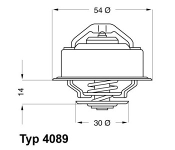 Термостат, охладителна течност BorgWarner (Wahler) 4089.87D за VOLVO 760 (704, 765) комби от 1982 до 1992