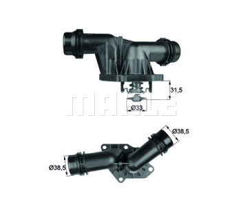 Термостат, охладителна течност 85°C MAHLE за BMW 5 Ser (E39) комби от 1997 до 2004